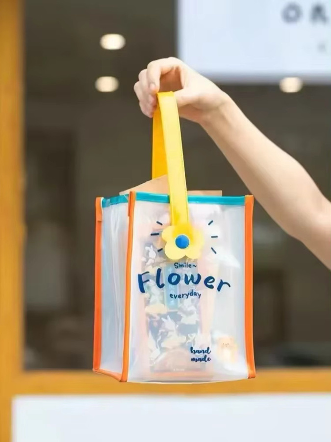 Transparente PVC-Einkaufstaschen mit Cartoon-Design als wasserdichte Geschenktüten für den Valentinstag - Bild 3