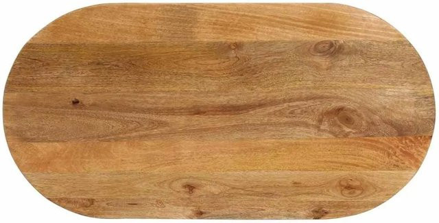 vidaXL Tischplatte Oval aus Massivholz Mango in Braun, B/T/H: 140 x 60 x 2,5 cm - Bild 1