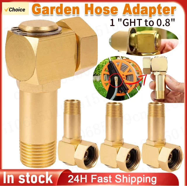 APWIKOGER Gartenschlauch Adapter aus Messing 1 Zoll auf 1/4 Zoll Gelenkkupplung Ersatzteil in Gold - Bild 1