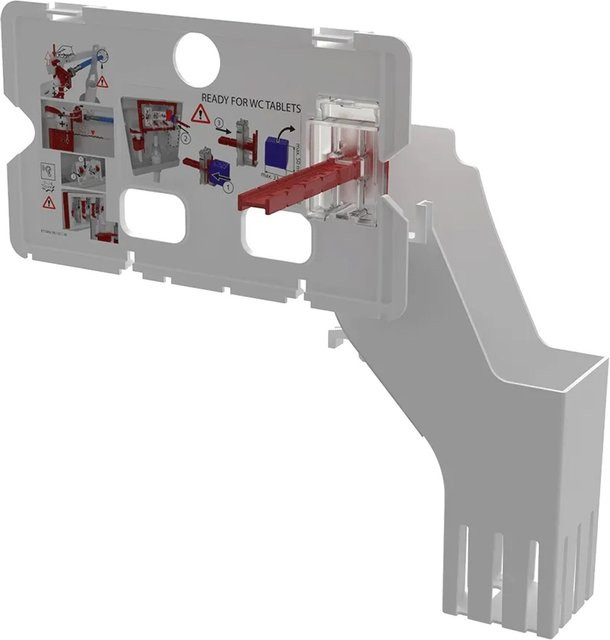 Alcadrain P169 Einwurfschacht für WC-Spülkasten-Tabletten in Weiß, B/T/H: 22,0 x 12,0 x 12,0 cm - Bild 1