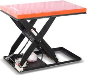 Stier Scheren-Hubtisch in Orange mit 3000 kg Tragkraft und einer Plattformgröße von Breite: 130 cm, Tiefe: 80 cm - Bild 1