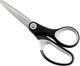 LEITZ Schere Titanium 5415 in Schwarz mit ergonomischem Griff für Links- und Rechtshänder aus titanbeschichtetem Stahl und Kunststoff, Länge: 15 cm - Bild 1