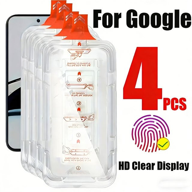 4er-Pack Kardeem Displayschutzfolie aus gehärtetem Glas für Google Pixel 10 Pro XL 10 Pro 9 Pro XL 9 Pro 9 8 7 6A 7A 8A 9A transparent - Bild 1