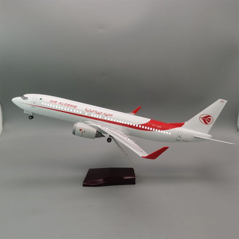 Luftfahrtmodell Boeing 737-800 Algerien in Weiß, Maßstab 1:85, aus Kunstharz und Metall, Länge: 47 cm - Bild 1