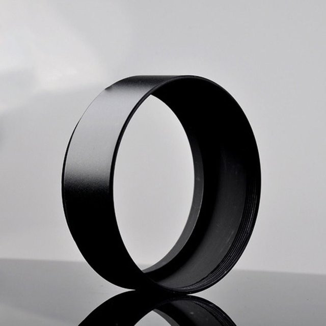 MIIQNUS Universelle Gegenlichtblende aus Metall in Schwarz für Canon und Nikon, verschraubt, blendfreie Abdeckung, Durchmesser: 40,5 mm bis 72 mm - Bild 1
