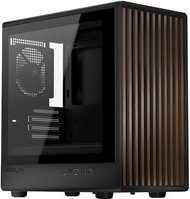 Krux Helio Tower-Gehäuse in Schwarz und Braun mit Micro-ATX Unterstützung und USB-C, USB-A sowie 3,5 mm Klinkenanschluss - Bild 1