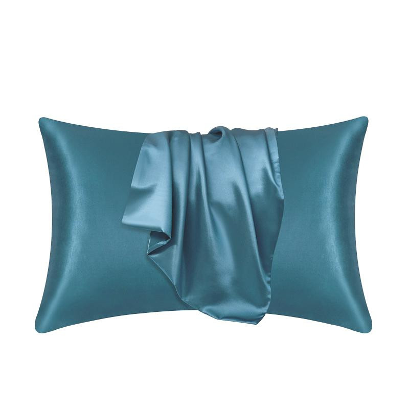 Seidenartiger Satin Kissenbezug von Yiran Furniture in Champagner, B/H: 51 x 66 cm - Bild 4
