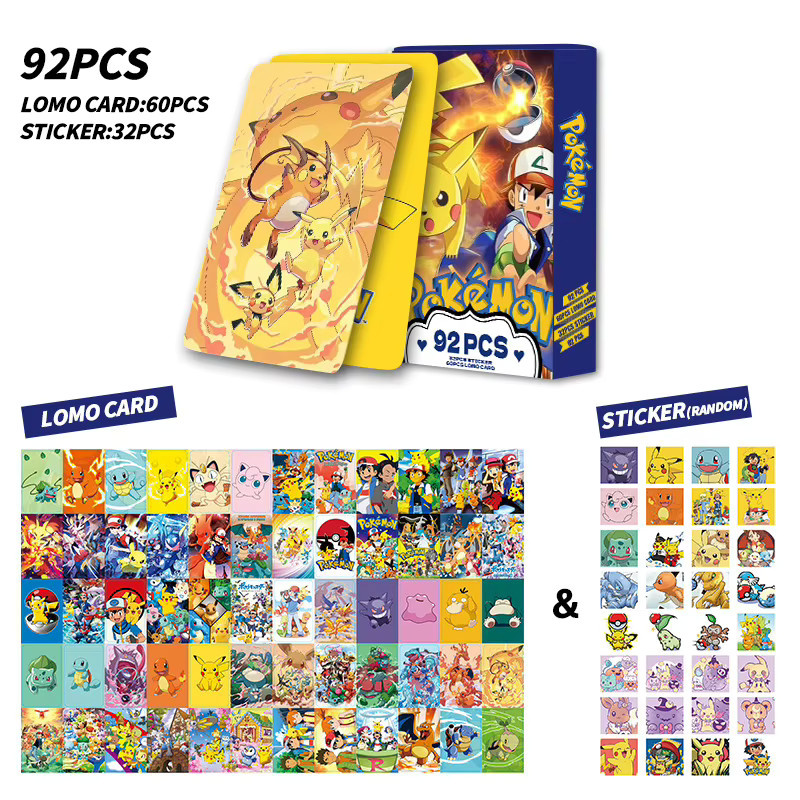 Potdemiel Pokémon Sammelkarten, 92-teiliges Set, Bunt / Mehrfarbig - Bild 2