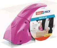 tesapack Packbandabroller Pack n Go in Pink inklusive Klebefilmrolle 50m x 50mm - Bild 2