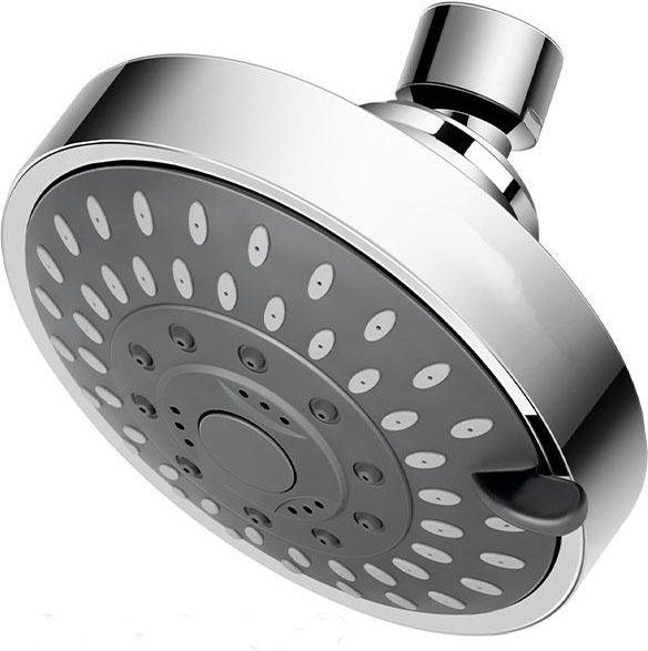 Binchi Outdoor Product Regendusche mit 5 Duschmodi und Anti-Kalk-Düsen, Hochdruck-Duschkopf mit 360 Grad schwenkbarer Messingverbindung, G1/2 Gewinde, Matt Silber - Bild 1