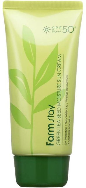 Farm Stay Grüner Tee Sonnenschutzcreme LSF 50+, 70 g, Unisex - Bild 1