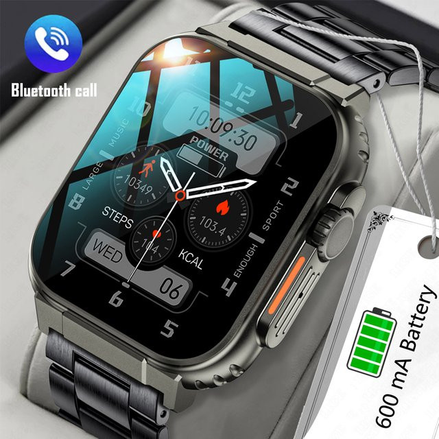 LIGE Smartwatch für Männer in Schwarz mit IP68 Wasserdichtigkeit und Fitness-Funktionen für Android - Bild 1