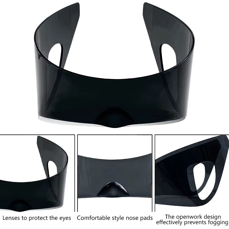 GENTLE LIU Sonnenbrille Wrap, Vollrand, Schwarz, Kunststoff, Damen - Bild 2