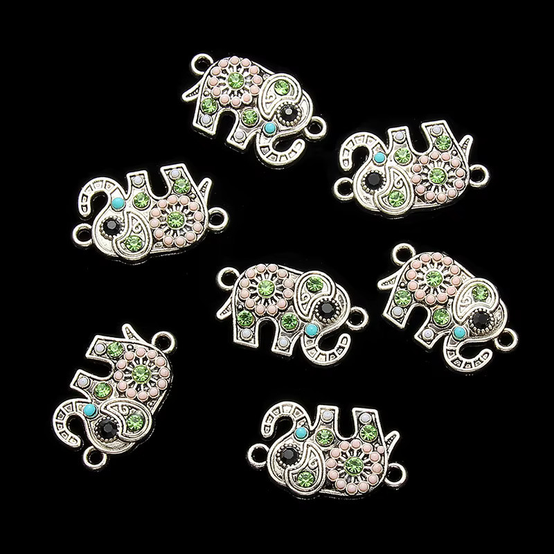YEYULIN Elefant Anhänger, Kristall, Silber, Unisex - Bild 3