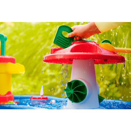 Aquaplay Wassertisch mit Pumpe und Pilz-Element in Blau und Mehrfarbig - Bild 5