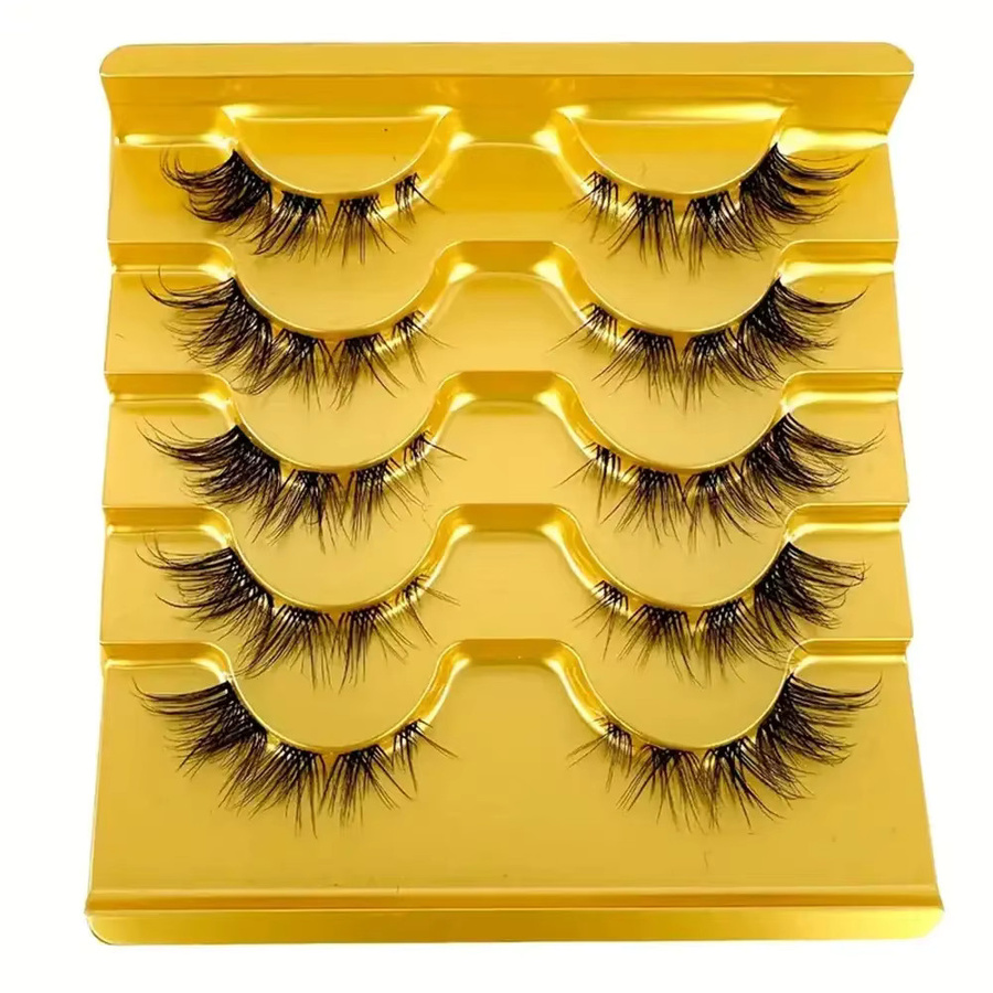 Falsche Wimpern, 5 Paar, Black, Natürlich, Unisex - Bild 2