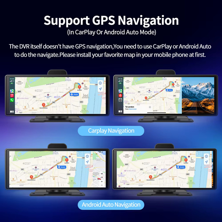 Imagebon H9Pro 4K Auto Dashcam mit Wireless CarPlay, Android Auto, ADAS, GPS und 5G Wifi in Schwarz - Bild 5
