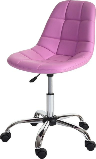 CHEFGASTRO Drehstuhl mit Schalensitz in Rosa aus Kunstleder, B/T/H: 62 x 54 x 92 cm, Sitzhöhe: 48 cm - Bild 1