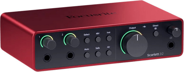 Focusrite Scarlett 4i2 USB Audio Interface in Rot - Bild 1