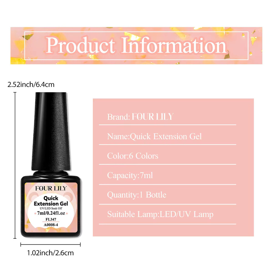 FOUR LILY Nagellack Pink Glitter, 7 ml, Schimmernd - Bild 4