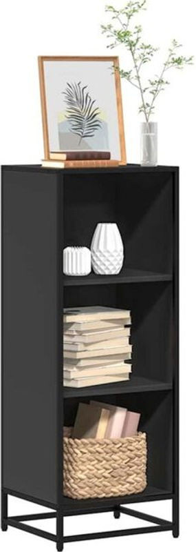 Vidaxl Bücherregal Schwarz B/T/H: 40 x 35 x 107,5 cm aus Holzwerkstoff - Bild 1