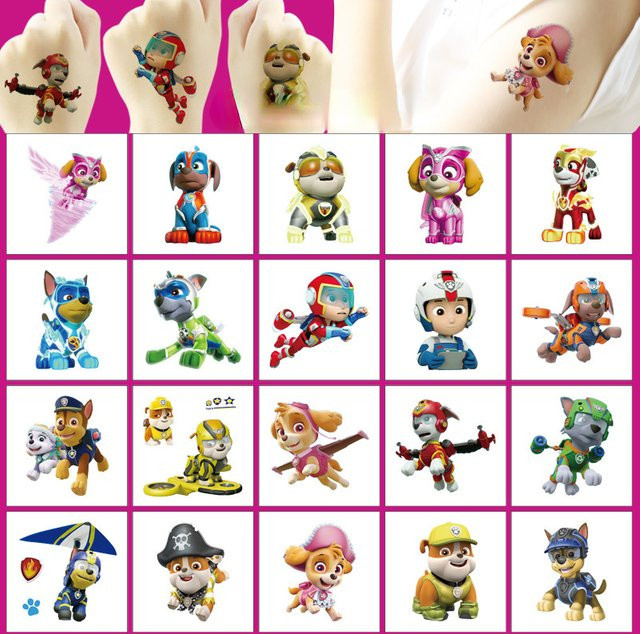 Paw Patrol Tattoo-Aufkleber, 20-teiliges Set - Bild 1