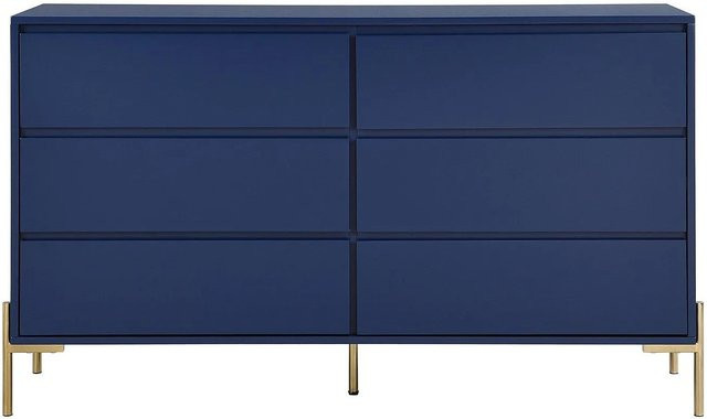 Vente-unique Kommode Korasa in Blau und Gold mit einer Breite von 140 cm - Bild 1