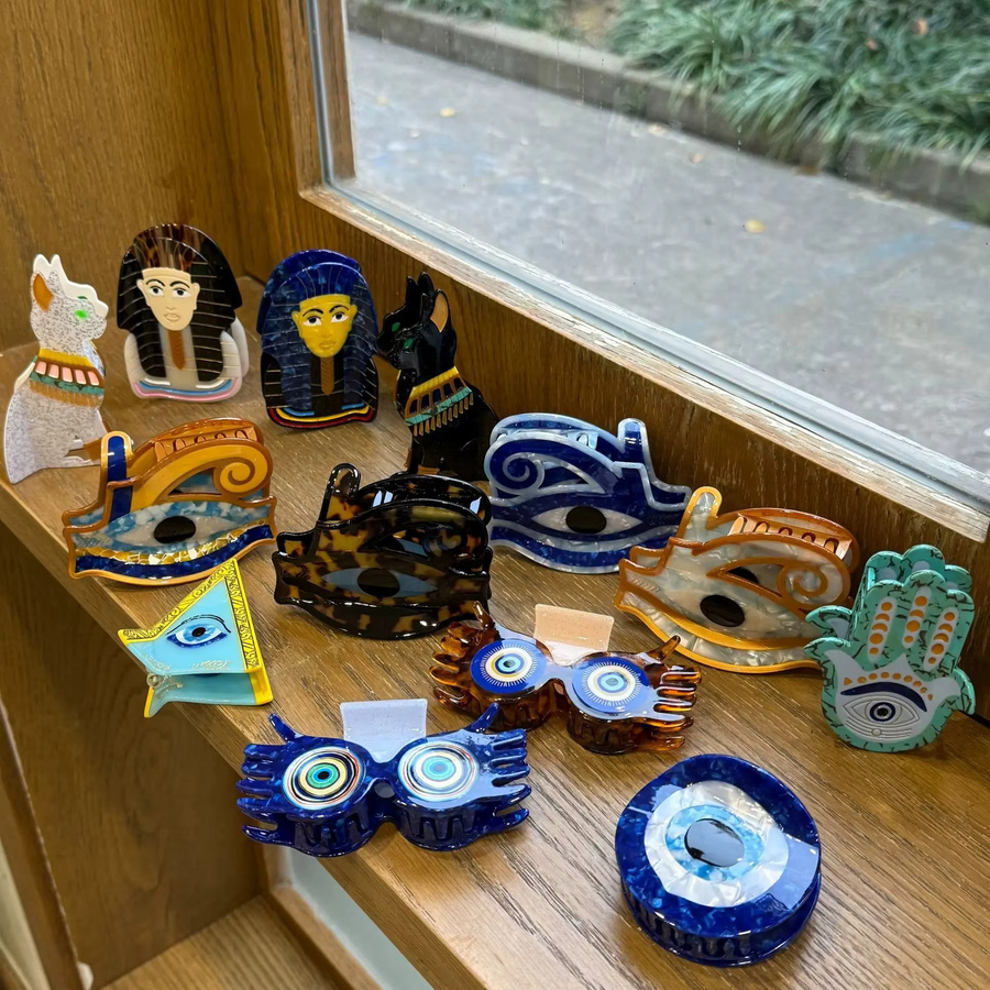 Haarspange Acetat, Ägypten Teufelsauge Katze, Damen - Bild 4