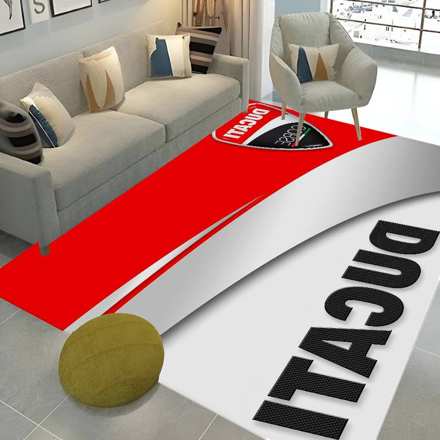 Ducati Motorrad Logo Fußmatte rechteckig, Anti-Rutsch, Farben: Rot, Weiß, Schwarz, B/T: 80 x 120 cm - Bild 3