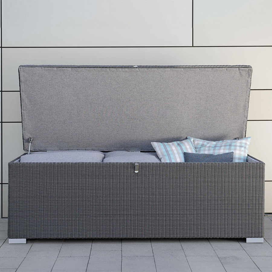 Stern Kissenbox Geflecht in Basaltgrau B/T/H: 147 x 80 x 88 cm - Bild 2