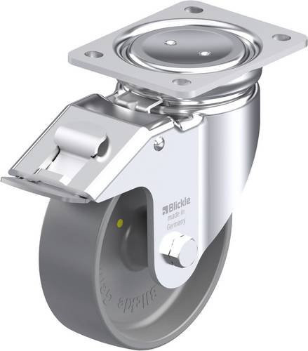 Blickle LUH-PO 150G-FI-ELS Stahlblech-Lenkrolle in Silber, Rad-Durchmesser: 150 mm, Tragfähigkeit: 400 kg - Bild 1
