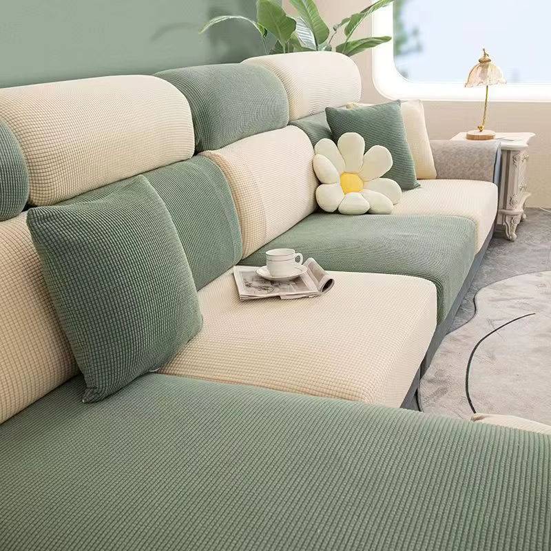 DZQ Elastischer Sofabezug in Grün als moderner Möbelschutz und abnehmbarer Schonbezug für dein Sofa - Bild 4