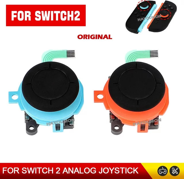 Ispoofer Ersatz-Analog-Joystick-Set für Nintendo Switch, 3D Joypad Controller Rocker und Ersatzgriffe, Mehrfarbig - Bild 1