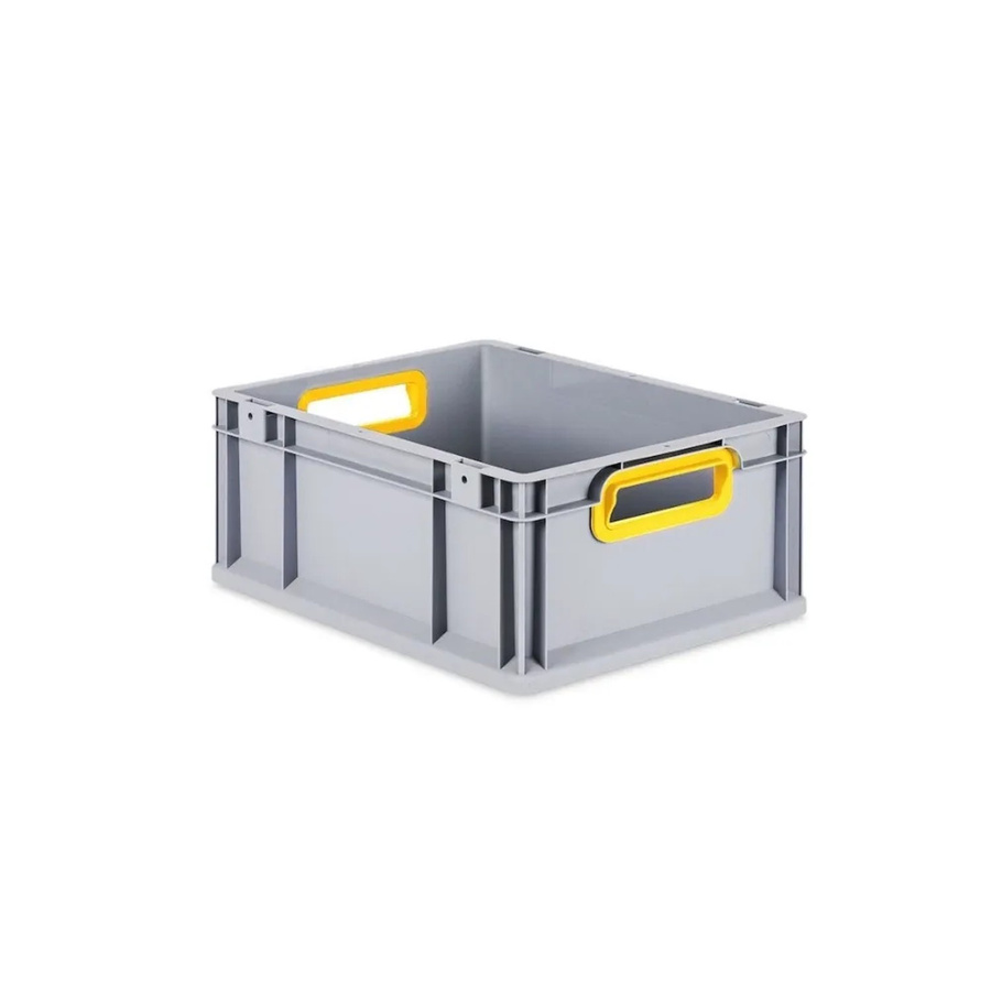 PROREGAL Eurobox Nextgen Color Transportbox mit Griffen und glattem Boden, Gelb, H x B x T: 17 x 30 x 40 cm, 16 Liter - Bild 2