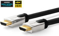 Vivolink PROHDMIHDM1 HDMI-Kabel Typ A in Schwarz und Silber, Länge: 1 m - Bild 1