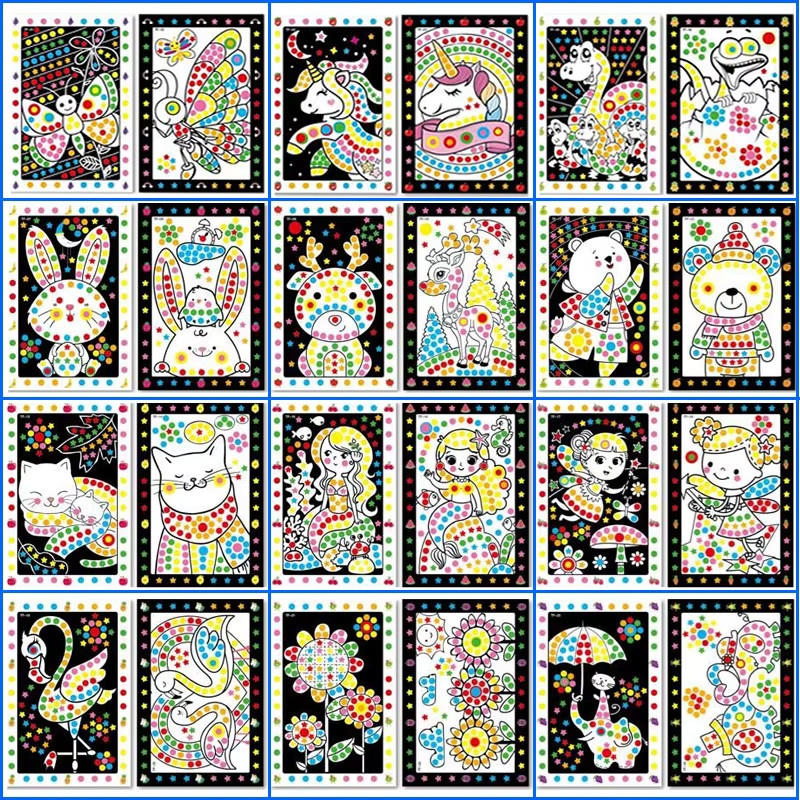 Lustige Puzzle Dot Aufkleber, Tiere, 10-teiliges Set, Bunt - Bild 2