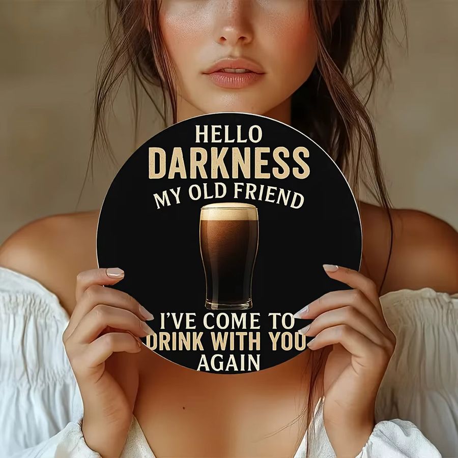 Vintage Irish Pub Metallblechschild Potdemiel mit Bierkrug in Schwarz und Gold - Bild 3