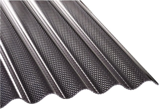 T&J Tejemacro PC-Lichtwellplatte aus Polycarbonat, Lichtgrau, B: 104,5 cm, H: 250,0 cm, Tiefe: 0,28 cm - Bild 1