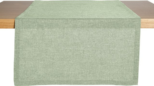 Tischläufer Erwin M. Nova in Salbei, rechteckig, B: 40 cm, L: 130 cm - Bild 1