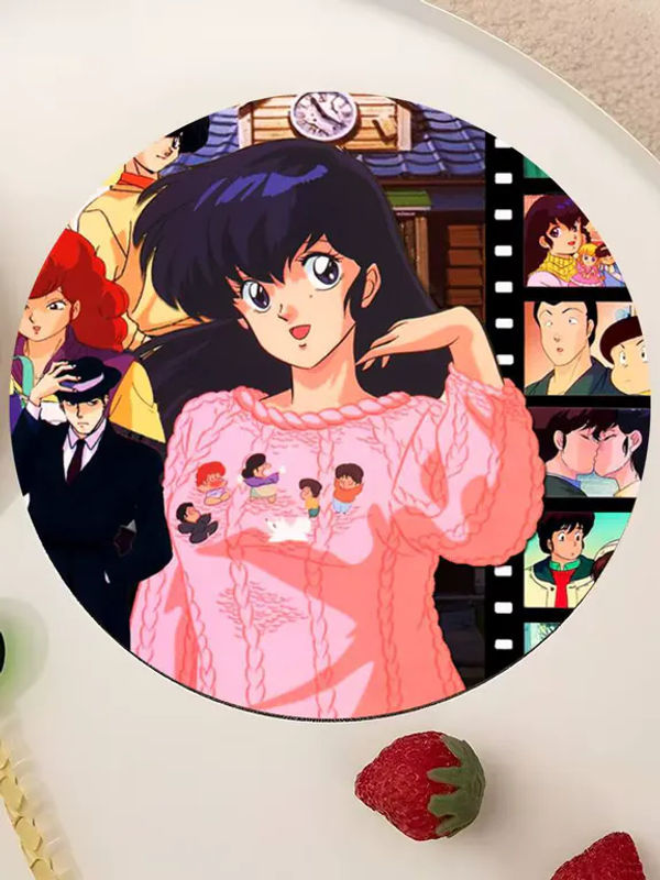 Anime Maison Ikkoku Holzuntersetzer mit Farbdruck, rund, mehrfarbig - Bild 7