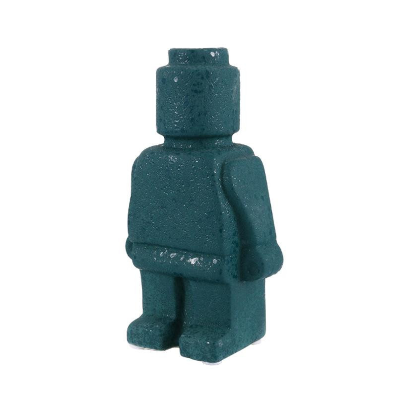Moderne Harzstatue Mann von Yiran Furniture als kreative Blumenvase für dein Wohnzimmer in Schwarz - Bild 3