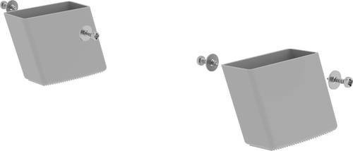 MUNK Günzburger Steigtechnik Montageset Außenschuh für Holzleiter, Grau, 60 x 23 mm - Bild 1
