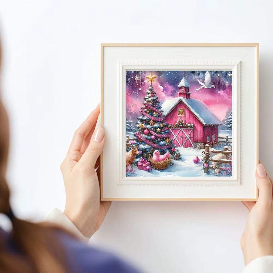 HUACAN 5D Diamant-Stickset Weihnachts-Motiv mit bunten Strasssteinen, Multicolor, B/H: 20 x 20 cm - Bild 3