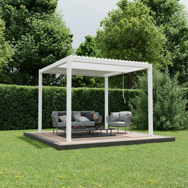 Ximax Pergola Shade aus Aluminium in Weiß B/T: 300 x 300 cm - Bild 1