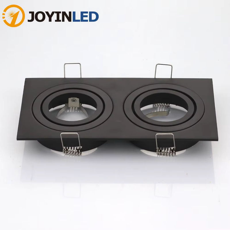 JOYINLED Aluminium Doppel-Downlight-Halterung für GU10 MR16 Leuchten in Schwarz, Silber oder Weiß - Bild 3