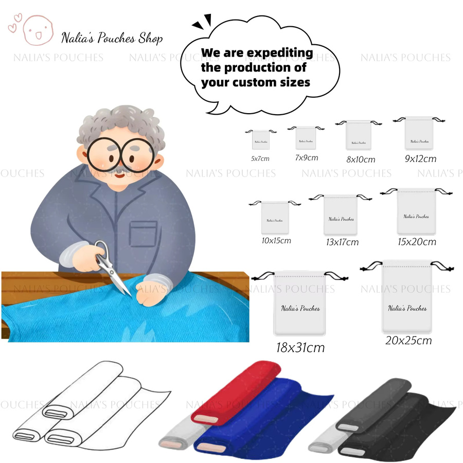 NALIA'S POUCHES Schmucktasche aus Textil in Weiß - Bild 1