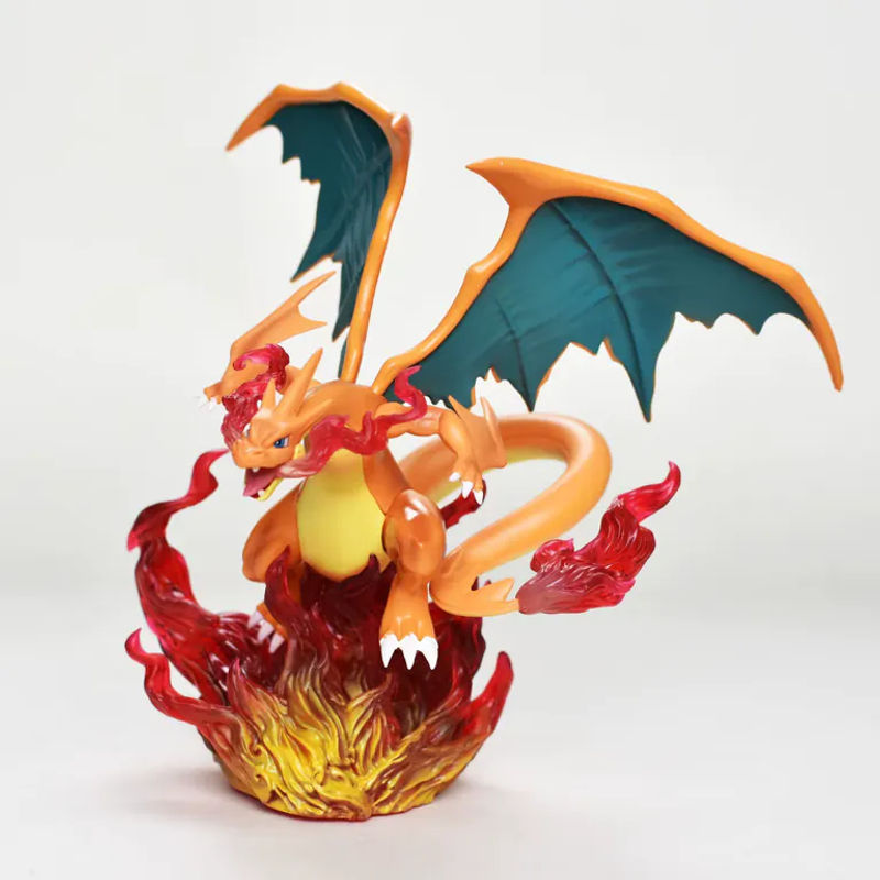 Pokémon Mega Glurak Actionfigur aus Kunststoff, mehrfarbige Anime Figur als Sammlerstück und Desktop-Ornament - Bild 6