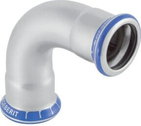 Geberit Mapress Bogen 90 Grad aus Edelstahl in Silber d= 22mm, LABS-frei - Bild 1