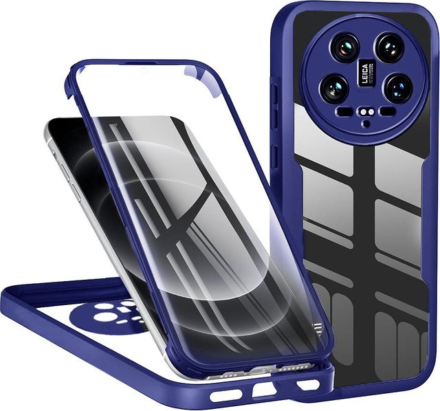 Techsuit ColorVerse 360 Schutzhülle für Xiaomi 14 Ultra in Blau und Transparent - Bild 1
