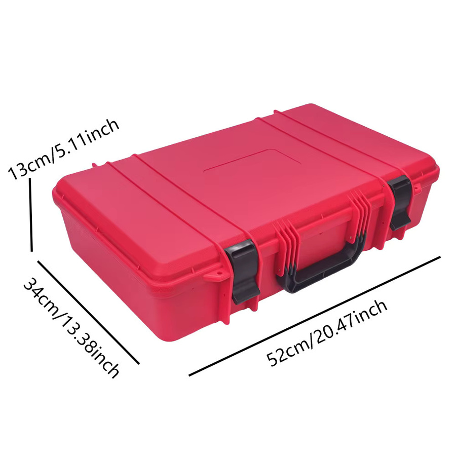 HILEBACK Sicherheits-Hartschalenkoffer als Werkzeugkasten mit Schaumstoff-Organizer, Rot, B/T/H: 52,0 x 34,0 x 13,0 cm - Bild 2